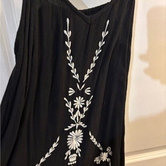 Gauze sun Dress with White Embroidery Sz L - Picture 7 of 9